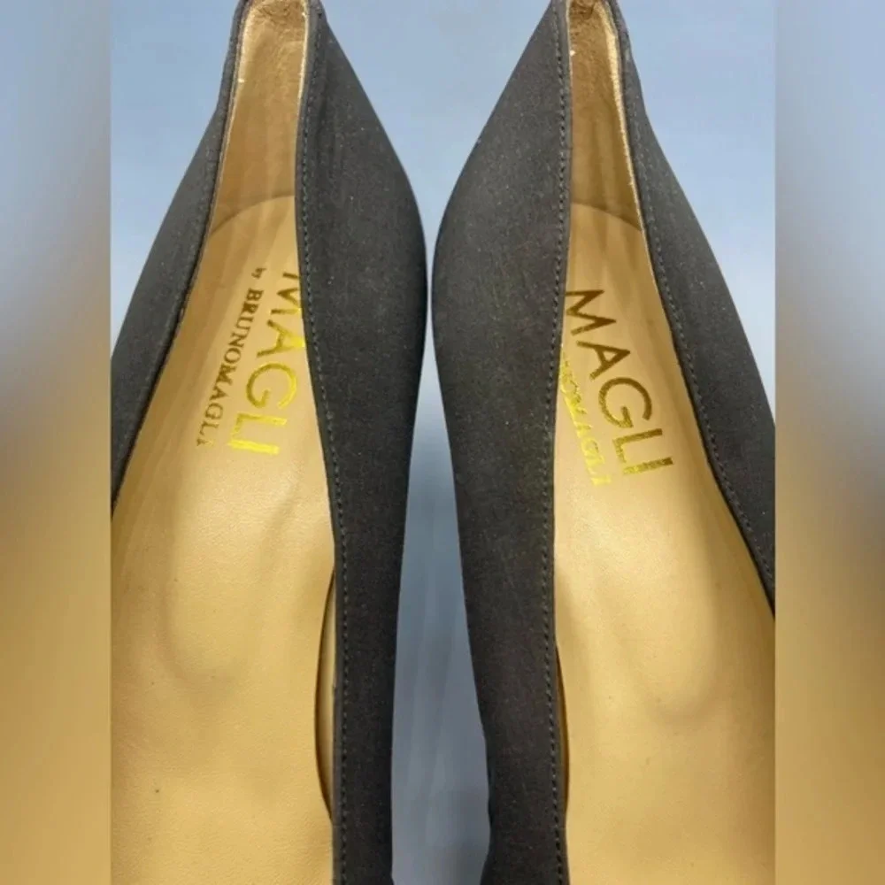 Bruno Magli Novati Peep Toe Kitten Heel Pumps, Black, Size 10, NWOT - Picture 4 of 9